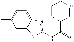 N-(6-methyl-1,3-benzothiazol-2-yl)piperidine-3-carboxamide Struktur