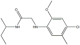 N-(butan-2-yl)-2-[(4-chloro-2-methoxy-5-methylphenyl)amino]acetamide Struktur