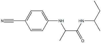 N-(butan-2-yl)-2-[(4-cyanophenyl)amino]propanamide Struktur