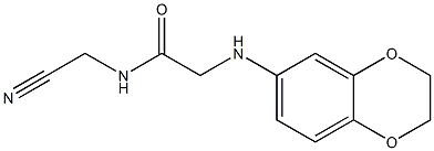 N-(cyanomethyl)-2-(2,3-dihydro-1,4-benzodioxin-6-ylamino)acetamide Struktur