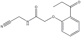 N-(cyanomethyl)-2-(2-propionylphenoxy)acetamide Struktur