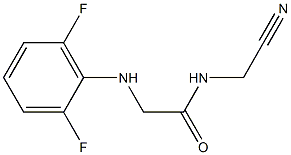 N-(cyanomethyl)-2-[(2,6-difluorophenyl)amino]acetamide Struktur