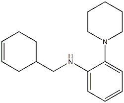 N-(cyclohex-3-en-1-ylmethyl)-2-(piperidin-1-yl)aniline Struktur