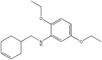 N-(cyclohex-3-en-1-ylmethyl)-2,5-diethoxyaniline Struktur