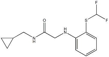 N-(cyclopropylmethyl)-2-({2-[(difluoromethyl)sulfanyl]phenyl}amino)acetamide Struktur