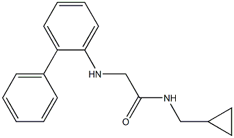 N-(cyclopropylmethyl)-2-[(2-phenylphenyl)amino]acetamide Struktur