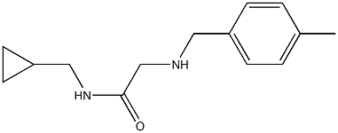 N-(cyclopropylmethyl)-2-{[(4-methylphenyl)methyl]amino}acetamide Struktur