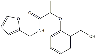 N-(furan-2-ylmethyl)-2-[2-(hydroxymethyl)phenoxy]propanamide Struktur