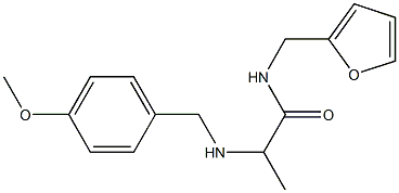 N-(furan-2-ylmethyl)-2-{[(4-methoxyphenyl)methyl]amino}propanamide Struktur