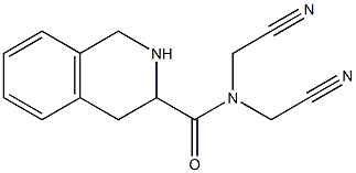 N,N-bis(cyanomethyl)-1,2,3,4-tetrahydroisoquinoline-3-carboxamide Struktur