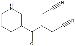 N,N-bis(cyanomethyl)piperidine-3-carboxamide Struktur