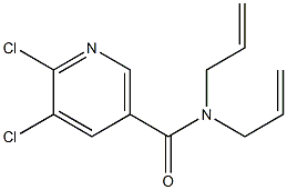 N,N-diallyl-5,6-dichloronicotinamide Struktur