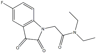 N,N-diethyl-2-(5-fluoro-2,3-dioxo-2,3-dihydro-1H-indol-1-yl)acetamide Struktur