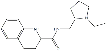 N-[(1-ethylpyrrolidin-2-yl)methyl]-1,2,3,4-tetrahydroquinoline-2-carboxamide Struktur