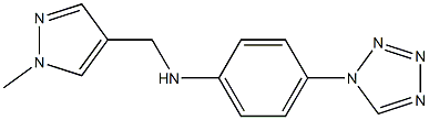 N-[(1-methyl-1H-pyrazol-4-yl)methyl]-4-(1H-1,2,3,4-tetrazol-1-yl)aniline Struktur