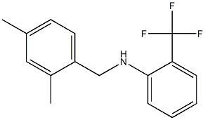 N-[(2,4-dimethylphenyl)methyl]-2-(trifluoromethyl)aniline Struktur