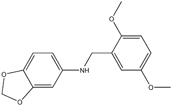 N-[(2,5-dimethoxyphenyl)methyl]-2H-1,3-benzodioxol-5-amine Struktur