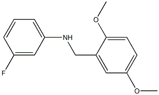 N-[(2,5-dimethoxyphenyl)methyl]-3-fluoroaniline Struktur