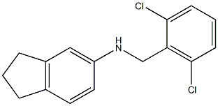 N-[(2,6-dichlorophenyl)methyl]-2,3-dihydro-1H-inden-5-amine Struktur