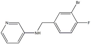 N-[(3-bromo-4-fluorophenyl)methyl]pyridin-3-amine Struktur