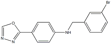 N-[(3-bromophenyl)methyl]-4-(1,3,4-oxadiazol-2-yl)aniline Struktur