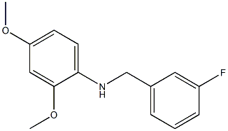 N-[(3-fluorophenyl)methyl]-2,4-dimethoxyaniline Struktur