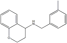 N-[(3-methylphenyl)methyl]-3,4-dihydro-2H-1-benzopyran-4-amine Struktur