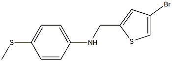 N-[(4-bromothiophen-2-yl)methyl]-4-(methylsulfanyl)aniline Struktur