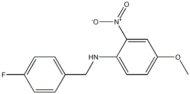 N-[(4-fluorophenyl)methyl]-4-methoxy-2-nitroaniline Struktur