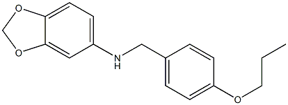 N-[(4-propoxyphenyl)methyl]-2H-1,3-benzodioxol-5-amine Struktur