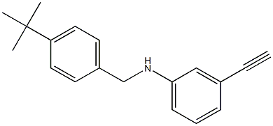 N-[(4-tert-butylphenyl)methyl]-3-ethynylaniline Struktur