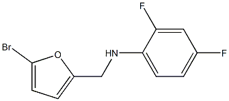 N-[(5-bromofuran-2-yl)methyl]-2,4-difluoroaniline Struktur