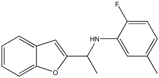 N-[1-(1-benzofuran-2-yl)ethyl]-2-fluoro-5-methylaniline Struktur