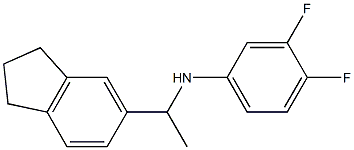 N-[1-(2,3-dihydro-1H-inden-5-yl)ethyl]-3,4-difluoroaniline Struktur