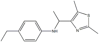 N-[1-(2,5-dimethyl-1,3-thiazol-4-yl)ethyl]-4-ethylaniline Struktur