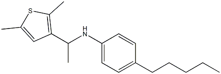 N-[1-(2,5-dimethylthiophen-3-yl)ethyl]-4-pentylaniline Struktur