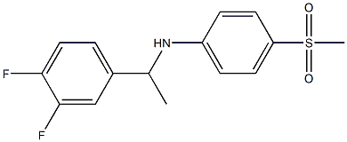 N-[1-(3,4-difluorophenyl)ethyl]-4-methanesulfonylaniline Struktur