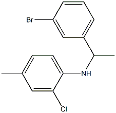 N-[1-(3-bromophenyl)ethyl]-2-chloro-4-methylaniline Struktur