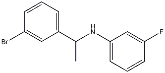 N-[1-(3-bromophenyl)ethyl]-3-fluoroaniline Struktur