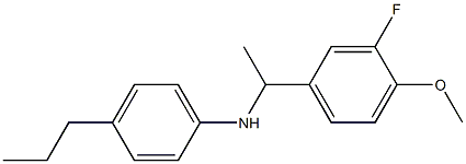 N-[1-(3-fluoro-4-methoxyphenyl)ethyl]-4-propylaniline Struktur