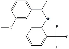 N-[1-(3-methoxyphenyl)ethyl]-2-(trifluoromethyl)aniline Struktur