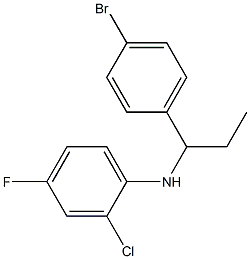 N-[1-(4-bromophenyl)propyl]-2-chloro-4-fluoroaniline Struktur