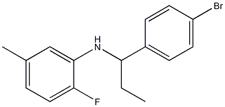 N-[1-(4-bromophenyl)propyl]-2-fluoro-5-methylaniline Struktur