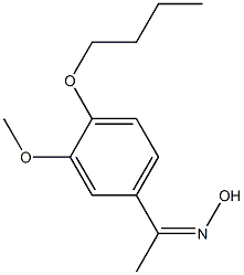 N-[1-(4-butoxy-3-methoxyphenyl)ethylidene]hydroxylamine Struktur