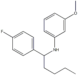 N-[1-(4-fluorophenyl)pentyl]-3-methoxyaniline Struktur