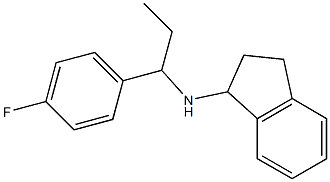 N-[1-(4-fluorophenyl)propyl]-2,3-dihydro-1H-inden-1-amine Struktur