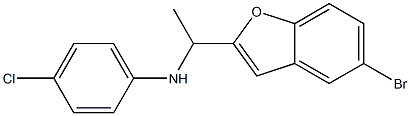 N-[1-(5-bromo-1-benzofuran-2-yl)ethyl]-4-chloroaniline Struktur