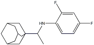 N-[1-(adamantan-1-yl)ethyl]-2,4-difluoroaniline Struktur