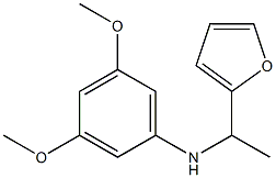 N-[1-(furan-2-yl)ethyl]-3,5-dimethoxyaniline Struktur