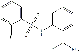 N-[2-(1-aminoethyl)phenyl]-2-fluorobenzenesulfonamide Struktur